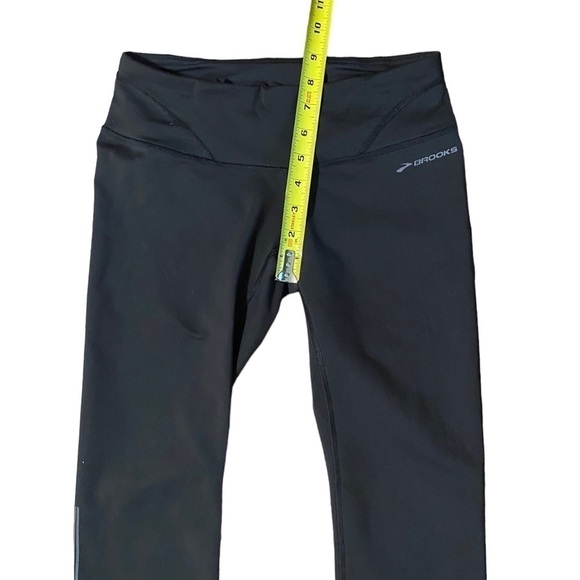 Brooks Capri Tights Women's Black Size Small Running Yoga Waistband Pocket Capri - Picture 3 of 9